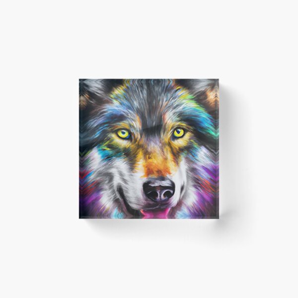 Item preview, Colourful Wolf Art design. Colourful Wolf Art. Artic Wolf Art. Artic Wolf designed and sold by Doggymadness.