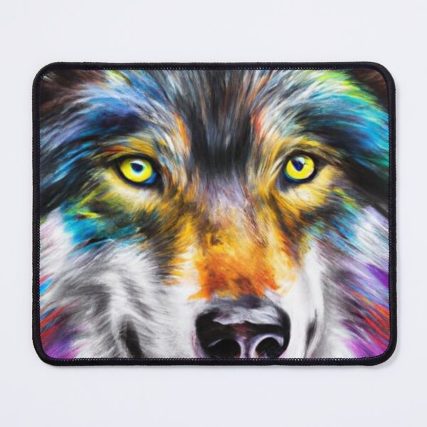 Item preview, Colourful Wolf Art design. Colourful Wolf Art. Artic Wolf Art. Artic Wolf designed and sold by Doggymadness.