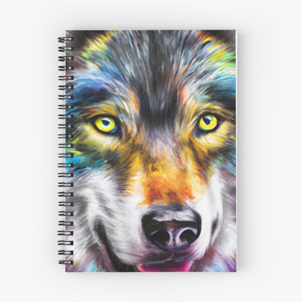 Item preview, Colourful Wolf Art design. Colourful Wolf Art. Artic Wolf Art. Artic Wolf designed and sold by Doggymadness.