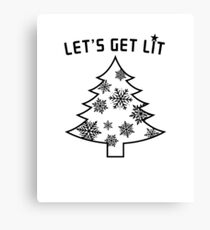 Let's Get Lit | Christmas Tree | Holiday Lights Canvas Print