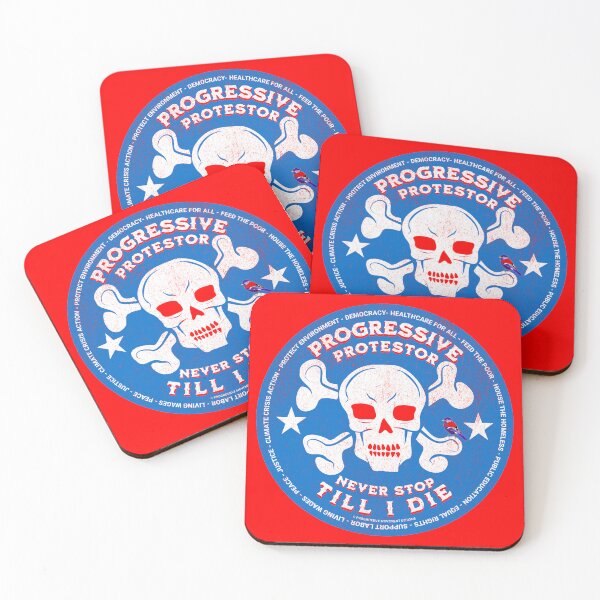 Item preview, PMD00427 Progressive Movement Designs Protestor distressed Skull Style for Progressives or democrats or Bernie Sanders supporters with goals designed and sold by ProgressiveLeft.
