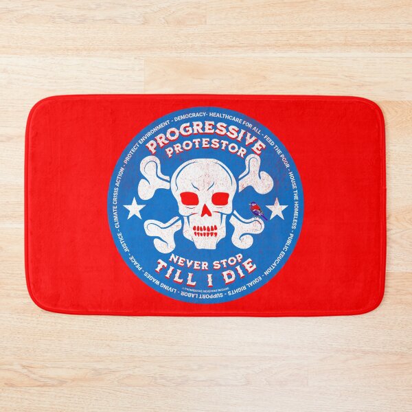 Item preview, PMD00427 Progressive Movement Designs Protestor distressed Skull Style for Progressives or democrats or Bernie Sanders supporters with goals designed and sold by ProgressiveLeft.