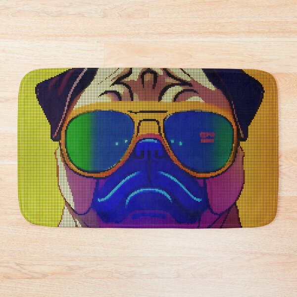 Item preview, Neon Colorful Abstract Pug 8-bit Pixel Art designed and sold by PixelDripped.