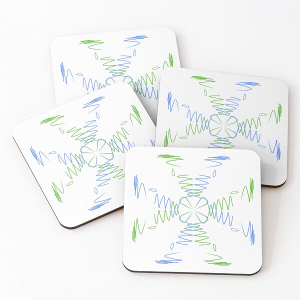 Item preview, Blue and green lines pattern designed and sold by Meo Design.