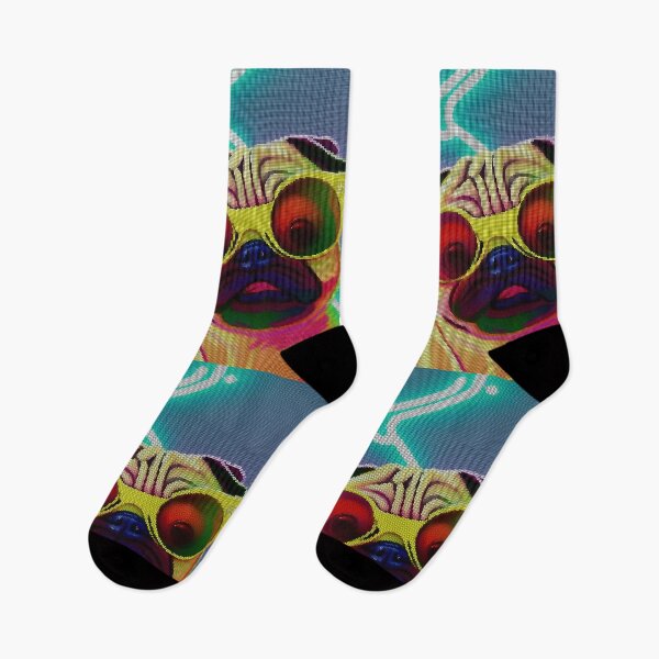 Item preview, Neon Colorful Abstract Pug 8-bit Pixel Art designed and sold by PixelDripped.