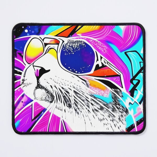 Item preview, Colorful graffiti - cat with sunglasses designed and sold by Dalive.