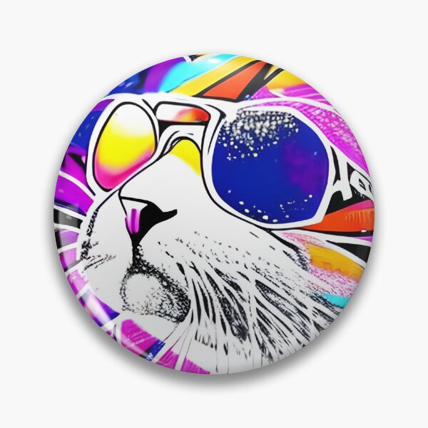 Item preview, Colorful graffiti - cat with sunglasses designed and sold by Dalive.