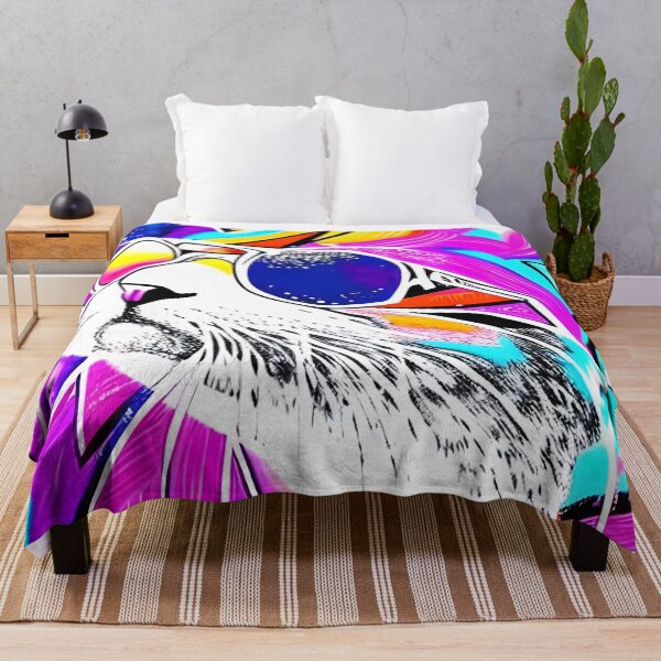 Item preview, Colorful graffiti - cat with sunglasses designed and sold by Dalive.