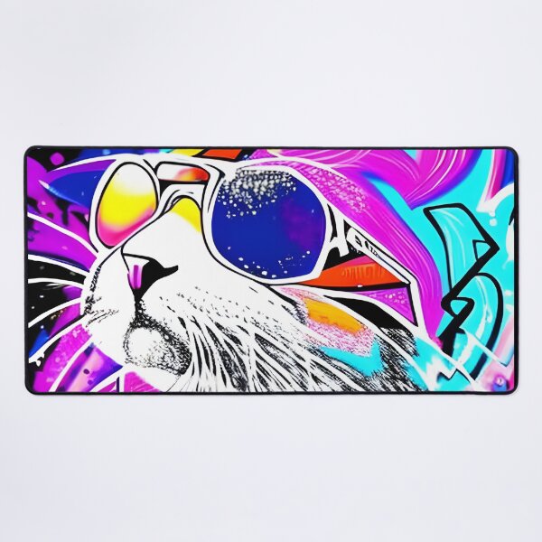 Item preview, Colorful graffiti - cat with sunglasses designed and sold by Dalive.