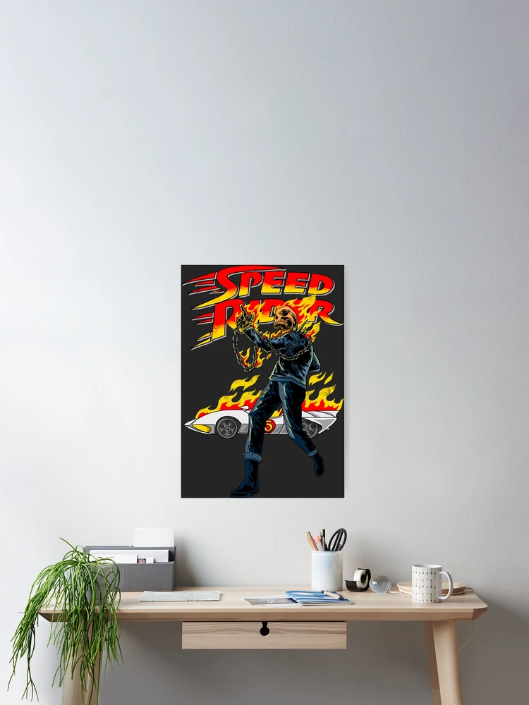 Thumbnail 2 of 3, Poster, Ghost Rider/Speed Rider designed and sold by Dewieskeller.