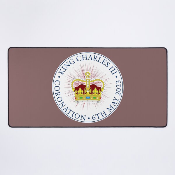 Item preview, Circle lettering, Charles III coronation 6th May 2023. Crown in red thin rays designed and sold by GAleksS.