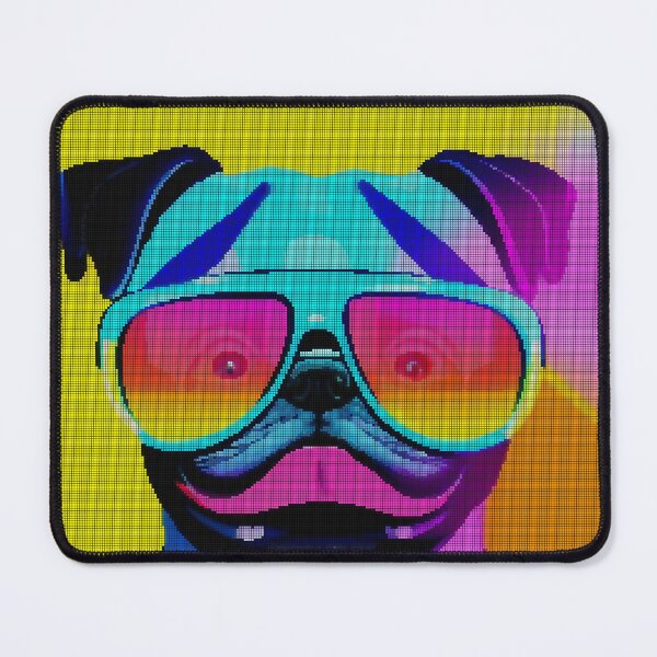 Item preview, Neon Colorful Abstract Pug 8-bit Pixel Art designed and sold by PixelDripped.