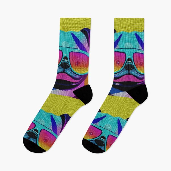 Item preview, Neon Colorful Abstract Pug 8-bit Pixel Art designed and sold by PixelDripped.