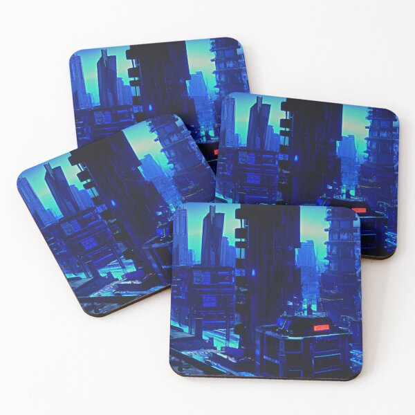 Item preview, Blue Cyberpunk City | Dystopify  designed and sold by Dystopify.