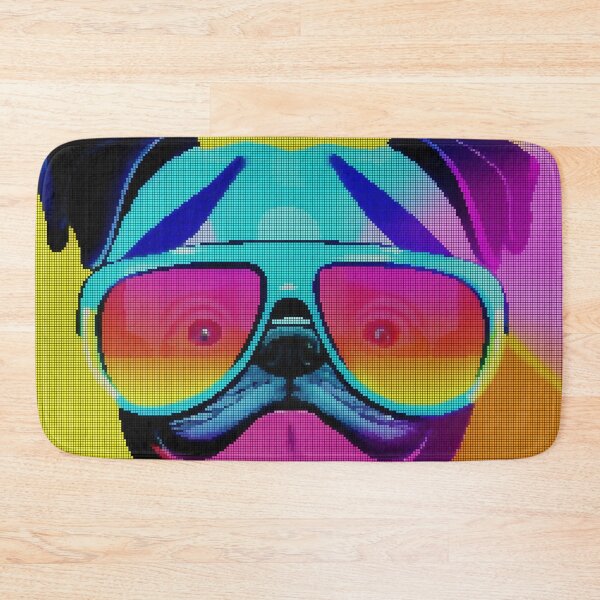 Item preview, Neon Colorful Abstract Pug 8-bit Pixel Art designed and sold by PixelDripped.