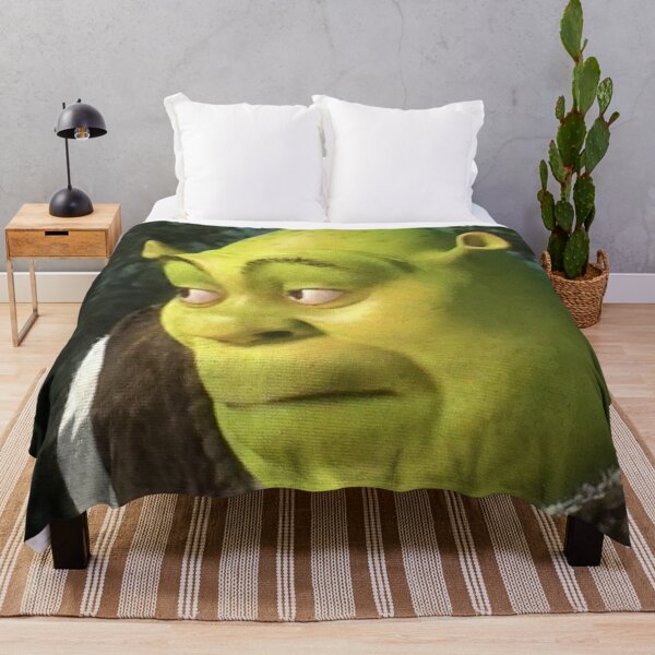 Shrek Face Meme Throw Pillow, Shrek Movie Pillow Cases Gifts Unisex Adults