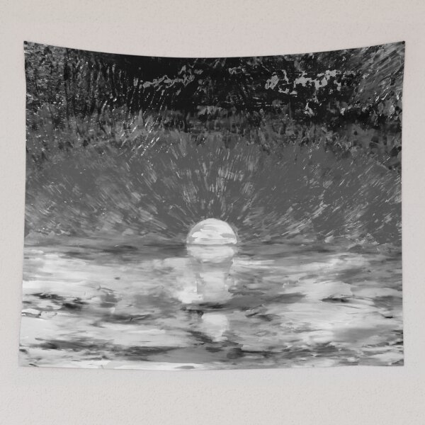 Item preview, My lovely sunset (black and white) designed and sold by ArtistSunny.