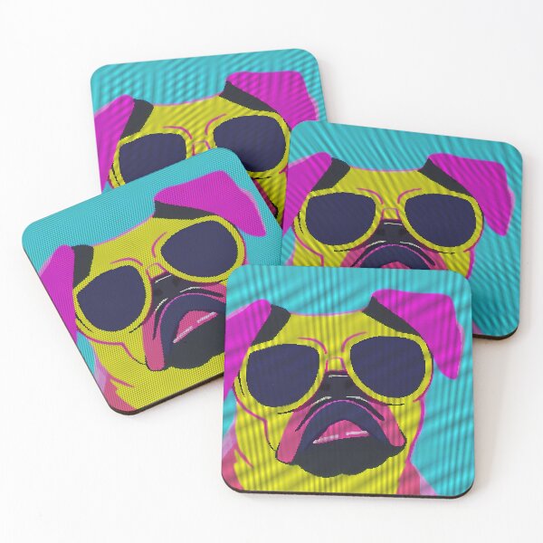 Item preview, Neon Colorful Abstract Pug 8-bit Pixel Art designed and sold by PixelDripped.