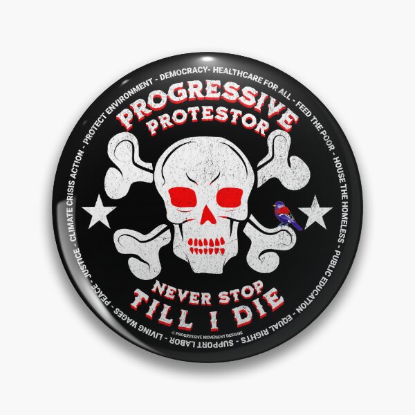 Item preview, PMD00428 Progressive Movement Designs Protestor distressed Skull Style for Progressives or democrats or Bernie Sanders supporters with goals designed and sold by ProgressiveLeft.