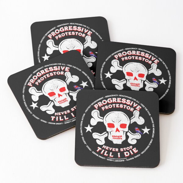 Item preview, PMD00428 Progressive Movement Designs Protestor distressed Skull Style for Progressives or democrats or Bernie Sanders supporters with goals designed and sold by ProgressiveLeft.