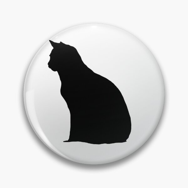 Item preview, Black cat silhouette on white background designed and sold by NorthViewArt.