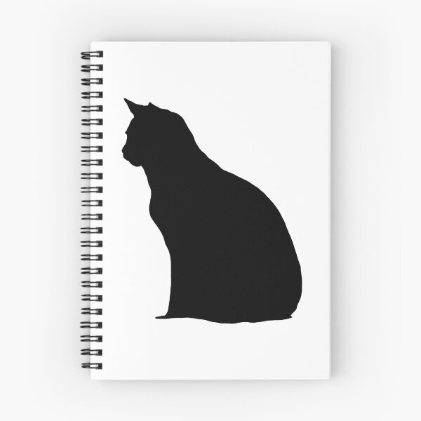Item preview, Black cat silhouette on white background designed and sold by NorthViewArt.
