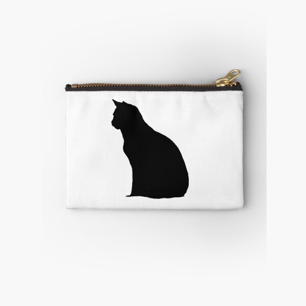 Item preview, Black cat silhouette on white background designed and sold by NorthViewArt.