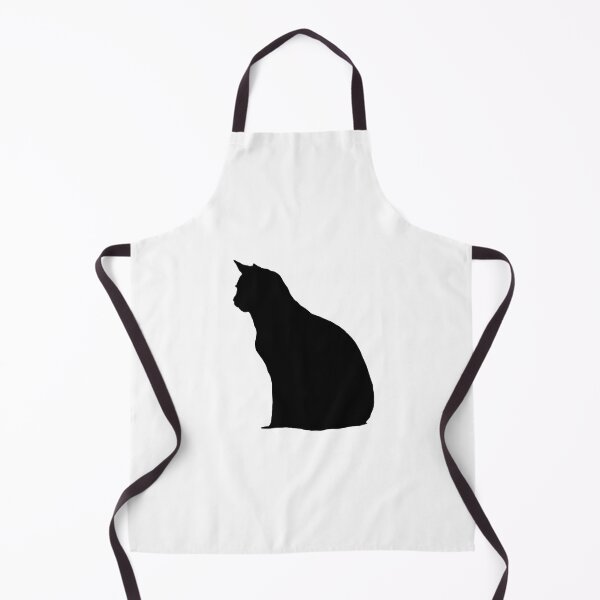 Item preview, Black cat silhouette on white background designed and sold by NorthViewArt.