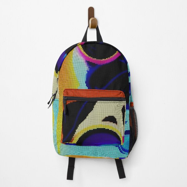 Artikelvorschau, Neon Colorful Abstract Pug 8-bit Pixel Art entworfen und verkauft von PixelDripped.