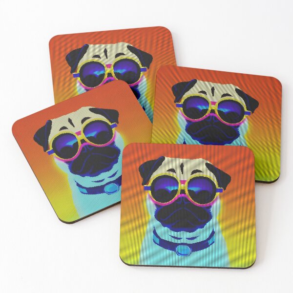 Item preview, Neon Colorful Abstract Pug 8-bit Pixel Art designed and sold by PixelDripped.