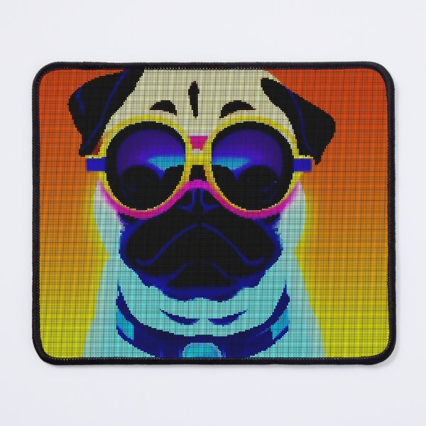 Item preview, Neon Colorful Abstract Pug 8-bit Pixel Art designed and sold by PixelDripped.