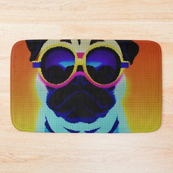 Item preview, Neon Colorful Abstract Pug 8-bit Pixel Art designed and sold by PixelDripped.