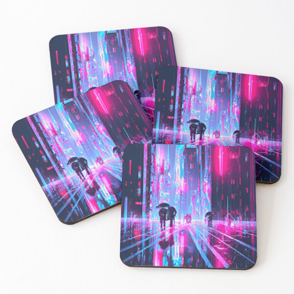 Item preview, Abstract Cyberpunk Painting Cyberpunk City | Dystopify  designed and sold by Dystopify.