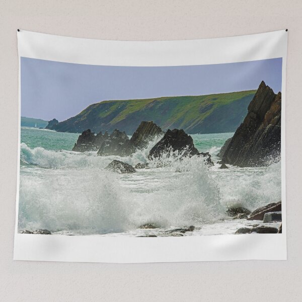 Item preview, Rough Seas at Marloes Beach Pembrokeshire designed and sold by Cameranick.