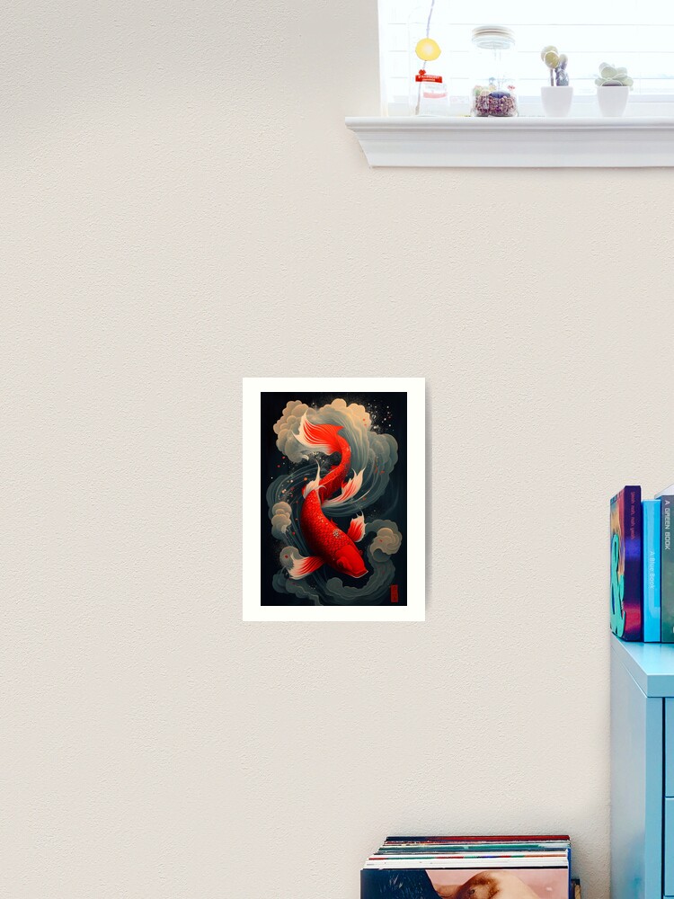 Japanese Koi Fish Art Board Print for Sale by Playfullprints