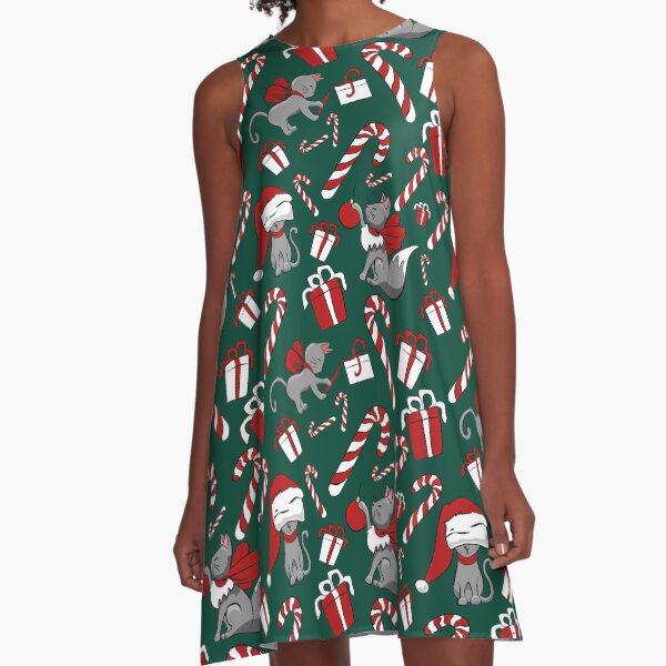 christmas cat dress