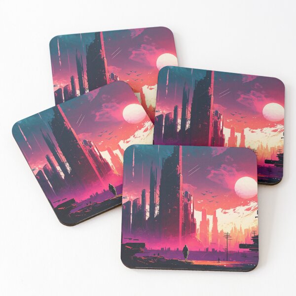 Item preview, Bright Postcard City designed and sold by NeuroChroma.