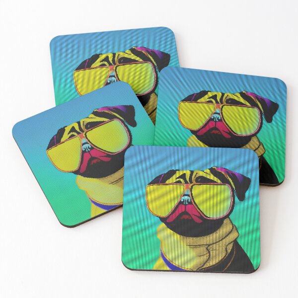 Item preview, Neon Colorful Abstract Pug 8-bit Pixel Art designed and sold by PixelDripped.