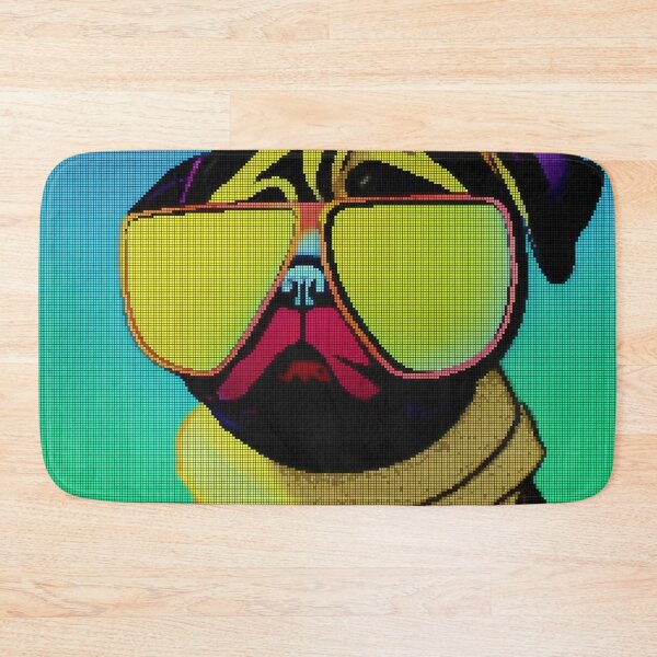 Item preview, Neon Colorful Abstract Pug 8-bit Pixel Art designed and sold by PixelDripped.