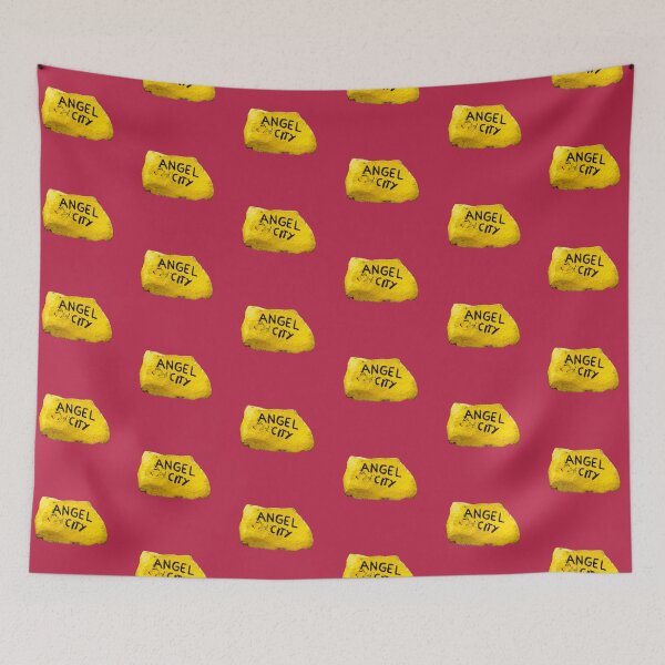 Item preview, Angel City Dive site stone, Bonaire, Viva Magenta, Pop Art background (multiple shapes) designed and sold by Czechmrmaidwrld.