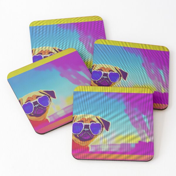 Item preview, Neon Colorful Abstract Pug 8-bit Pixel Art designed and sold by PixelDripped.