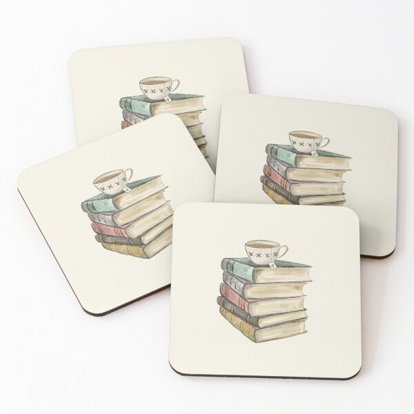 Item preview, Vintage Book Stack and Tea designed and sold by Daisy Ring Art.