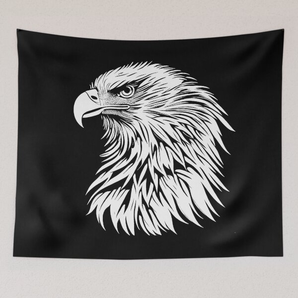 Item preview, Bald eagle head - Black and white designed and sold by Artistic Fusion Lab.