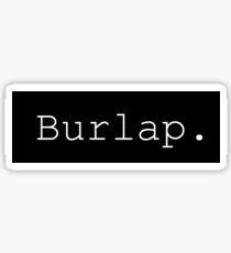 Burlap. Sticker