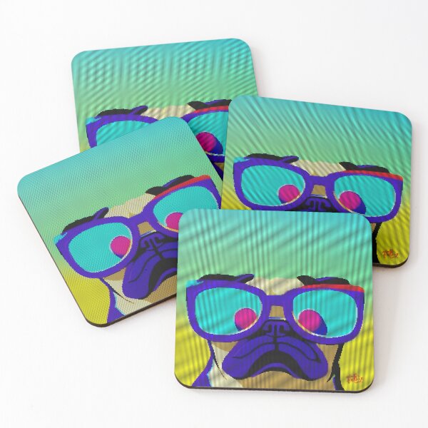 Item preview, Neon Colorful Abstract Pug 8-bit Pixel Art designed and sold by PixelDripped.