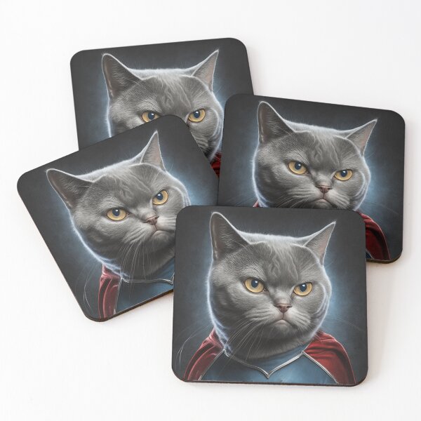 Item preview, Feline Hero: British Shorthair in Superhero Costume designed and sold by gammington.