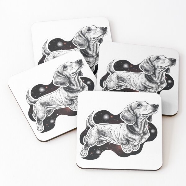 Item preview, Cute Daschund in Space Sticker designed and sold by GlassFrogPrints.