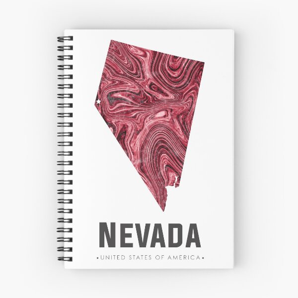 Item preview, Nevada Map Art Abstract in Deep Red designed and sold by Studio Grafiikka.