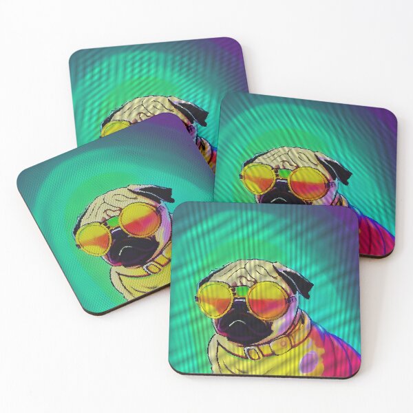 Item preview, Neon Colorful Abstract Pug 8-bit Pixel Art designed and sold by PixelDripped.