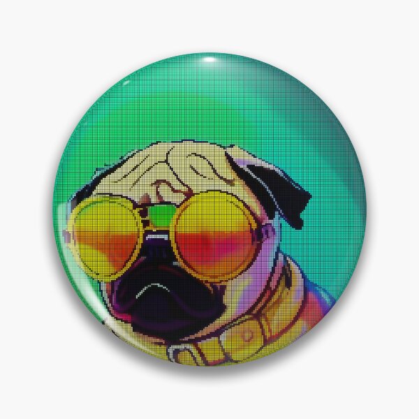 Item preview, Neon Colorful Abstract Pug 8-bit Pixel Art designed and sold by PixelDripped.